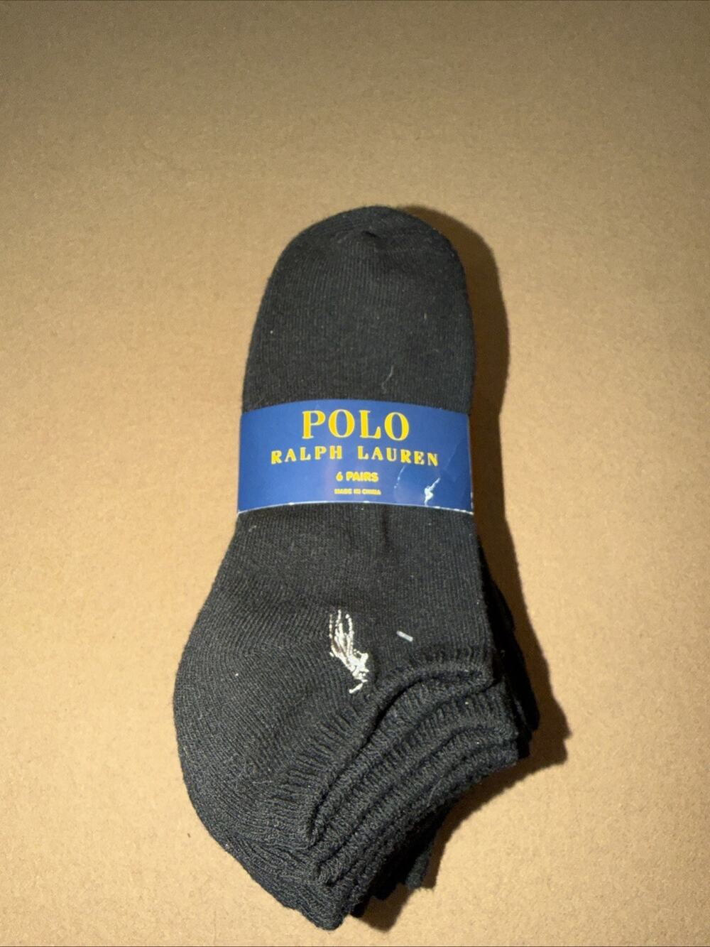 Polo Ralph Lauren Women's 6 Pair Low Cut Socks black 4-10.5